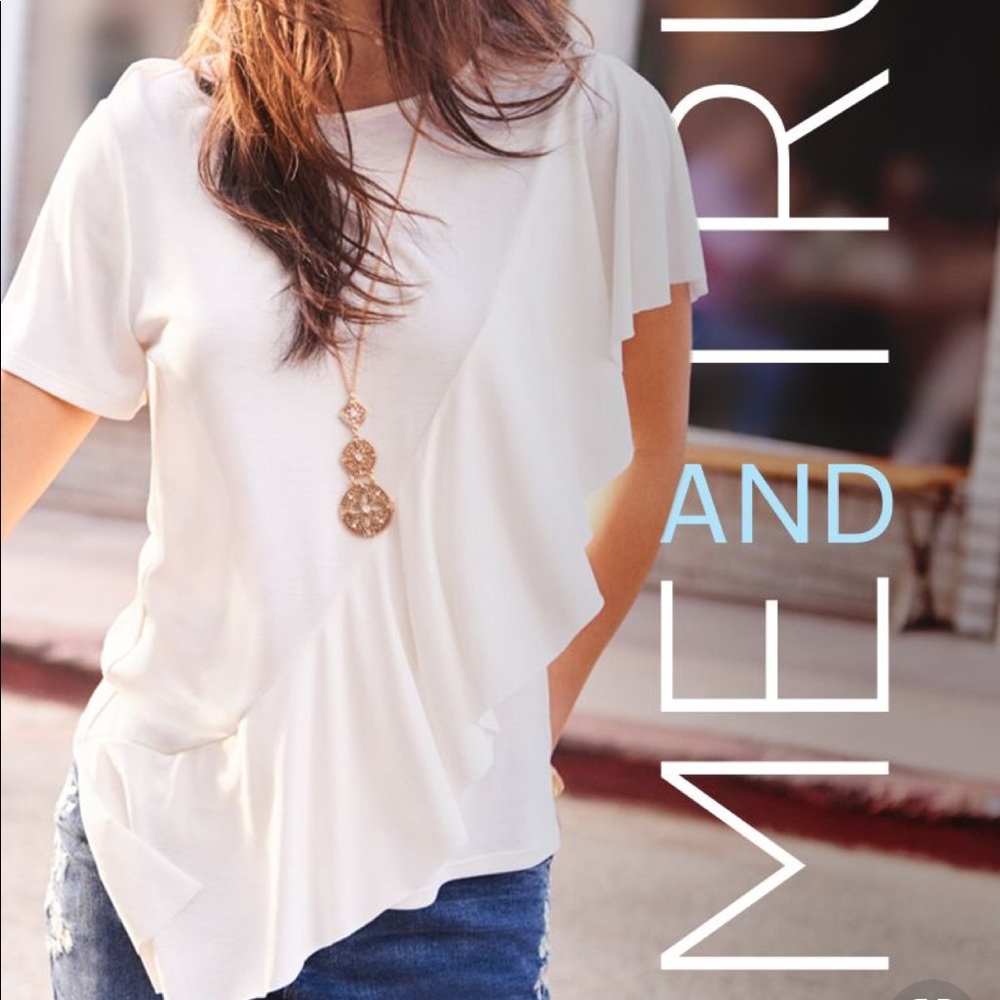 Time and Tru Ruffle Top